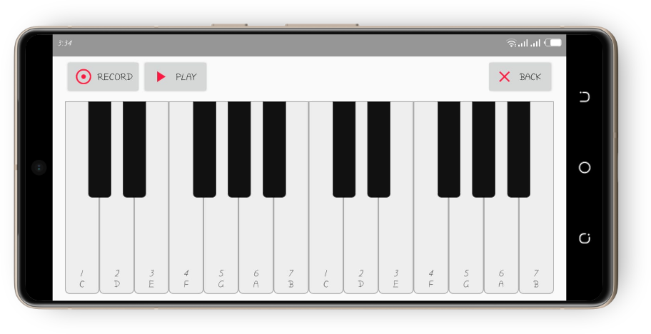 My Songbooks piano mode on mobile