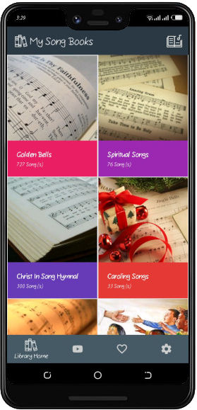 My Song Books library home screen
